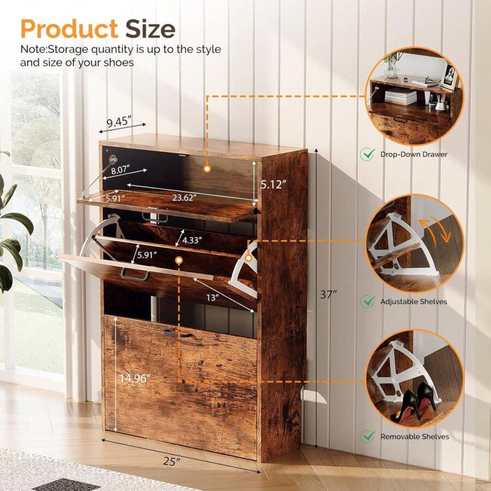 Mobiletto Portascarpe Sottile  - Shoe Rack Cabinet Narrow Entryway recensione e prezzo