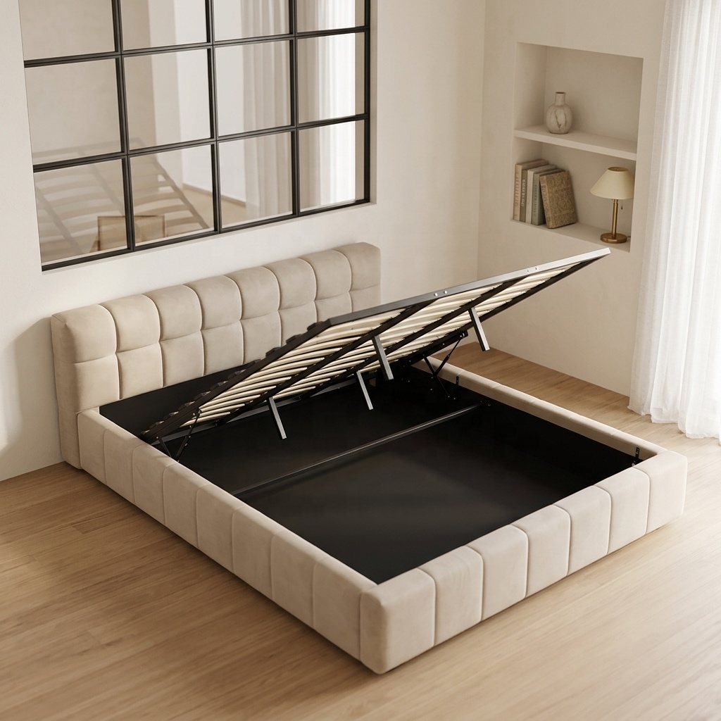 Letto Moderno Imbottito con Co - Gas Lift Storage Bed Hydraulic recensione e prezzo