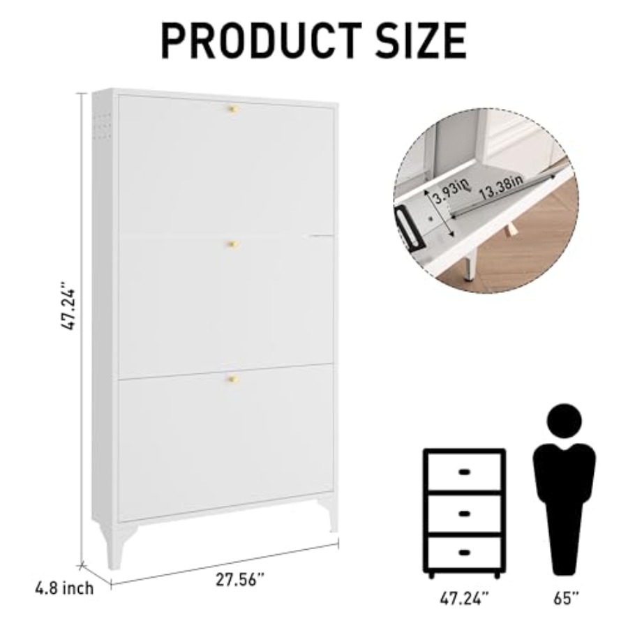 Mobile Porta Scarpe Autoportan - Shoe Rack Cabinet Narrow Entryway recensione e prezzo