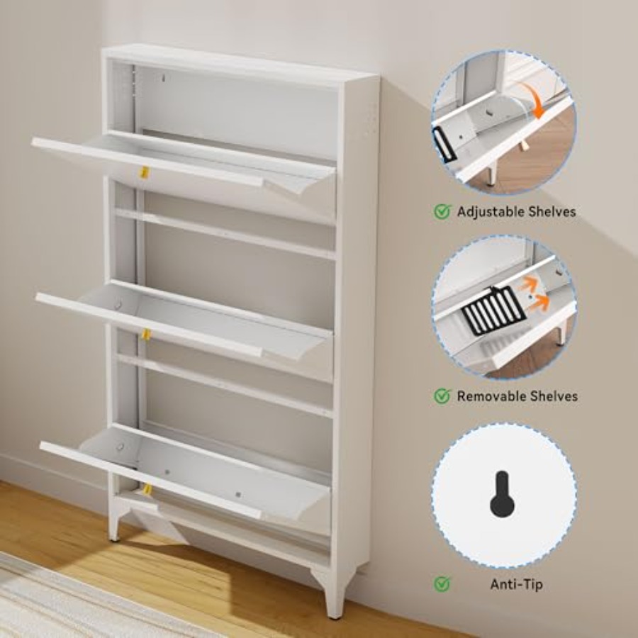 Mobile Porta Scarpe Autoportan - Shoe Rack Cabinet Narrow Entryway recensione e prezzo